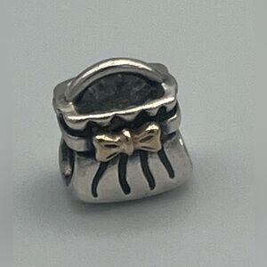Pandora Vintage Retired Silver and Gold Handbag Charm